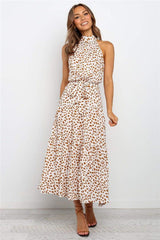 Boho Long A-Line Off Shoulder Elegant Sash Maxi Dress Women