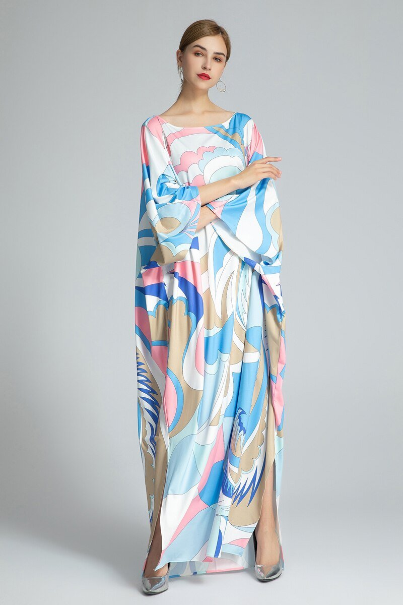 Knitted Printed Elegant Long Robes
