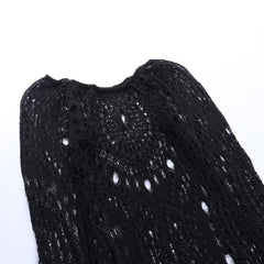 Spring Hollow Out Crochet Knit Bodycon Dress
