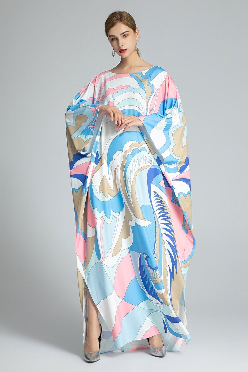 Knitted Printed Elegant Long Robes