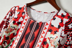 Printed High Street Fashion Casual Long Dresses