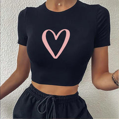 Heart Shape Y2k Heart Custom Crop Top Fairy Grunge Crop Top