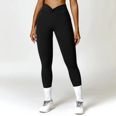 Hearuisavy Cross Push Up Running Fitness Female Workout Yoga Clothing Sports Leggings
