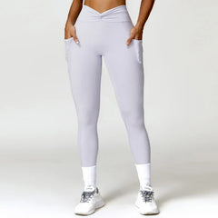 Hearuisavy Cross Push Up Running Fitness Female Workout Yoga Clothing Sports Leggings