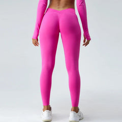 V Back Gym Workout WomenFashionable Exercise Attire Sports Leggings