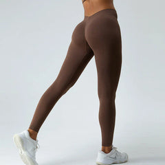V Back Gym Workout WomenFashionable Exercise Attire Sports Leggings