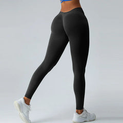 V Back Gym Workout WomenFashionable Exercise Attire Sports Leggings