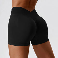 Yoga Clothes Running V Back Scrunch High Waist Buttock Lift Sports Short