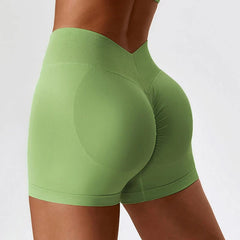 Yoga Clothes Running V Back Scrunch High Waist Buttock Lift Sports Short