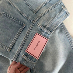 High Street Pink Label Jeans Small Pear Casual Wide Leg High Waist Straight Jeans