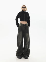 Harajuku Wide Leg Y2K Streetwear Jeans