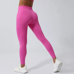 Waist Cross Breathable Running TightsPush Up Quick-Drying Yoga Clothes Sports Leggings