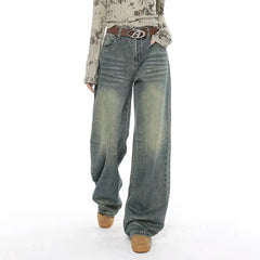 Harajuku High-Waisted Baggy Comfortable Loose Straight Denim Jeans