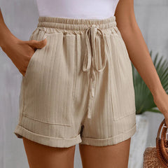 High Waisted Wide Leg Pants Simple Elegant Casual Comfortable Office Lady Streetwear Spring Summer Short