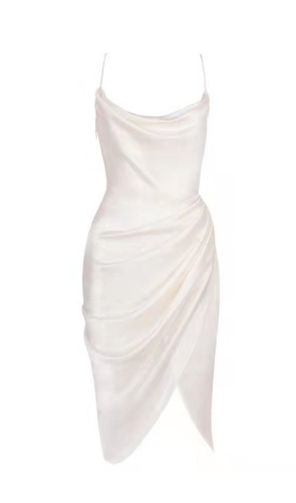 IVORY SATIN BALCONY CORSET DRESS