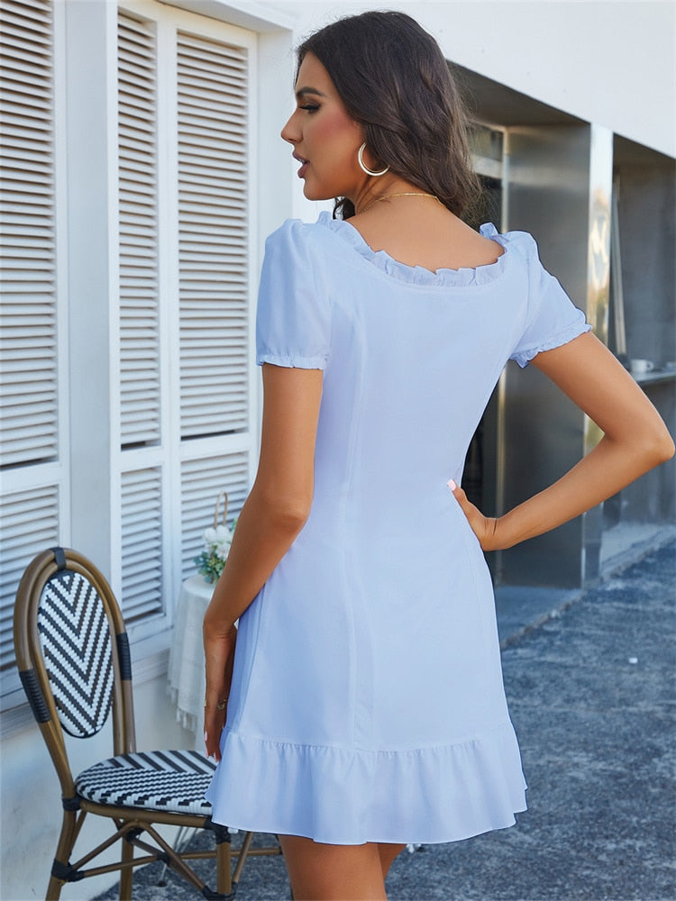 Bow Cute White Party Birthday Festival Dress