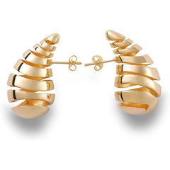 Ingemark Gold Chunky Water Drop Dome Trendy Punk Glossy Tear AccessOries Earring