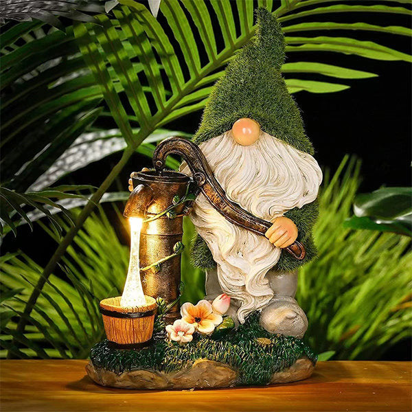 Solar-Powered Elf Garden Light