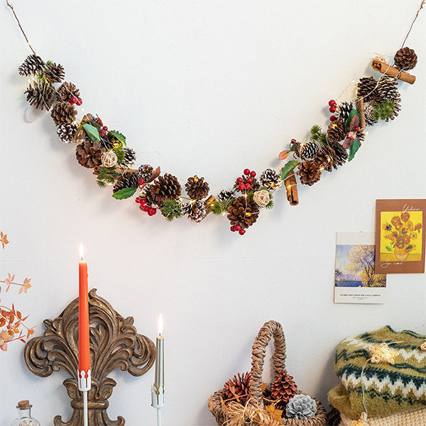 Christmas Pinecone String Lights