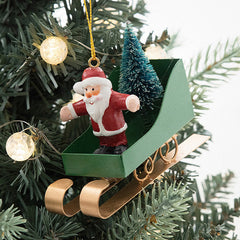 Festive Sleigh Ride Christmas Ornament