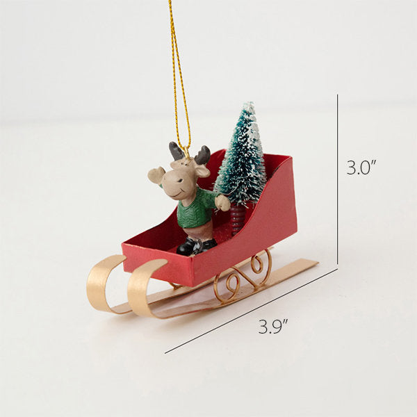 Festive Sleigh Ride Christmas Ornament