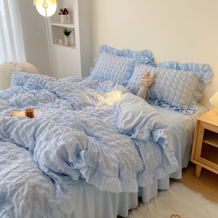 Korean Style Waffle Bedding Set