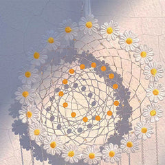 LED Flower and Feather Dreamcatcher - Handmade