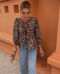 Korean Fashion Casual Lace Up O-neck Ruffled Hem Summer Bow Puff Sleeves Office Lady Shirt Blouse