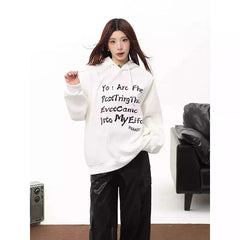 Retro Street Letter Hoodie Top