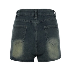 Fashion Ripped Denim Shorts Woman New High Waist Summer Femme Slim Shorts
