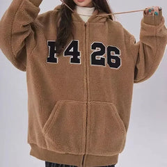 Fashion Leather Sleeve Patchwork Letter Print Streetwear Varsity Bomber Jacket Coat