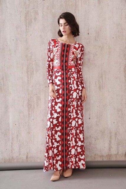 Printed High Street Fashion Casual Long Dresses