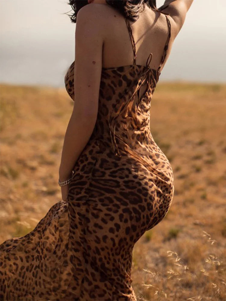 Lace Up Backless Summer Straps Party Beach Vestidos Maxi Dress