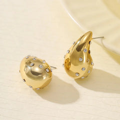 Luxury Brand Crystal Stainless Steel Exquisite Gift Earring