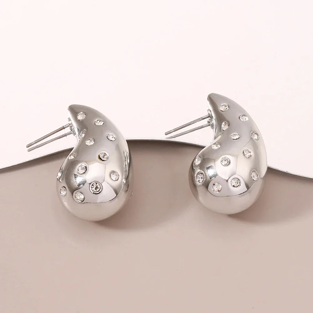 Luxury Brand Crystal Stainless Steel Exquisite Gift Earring