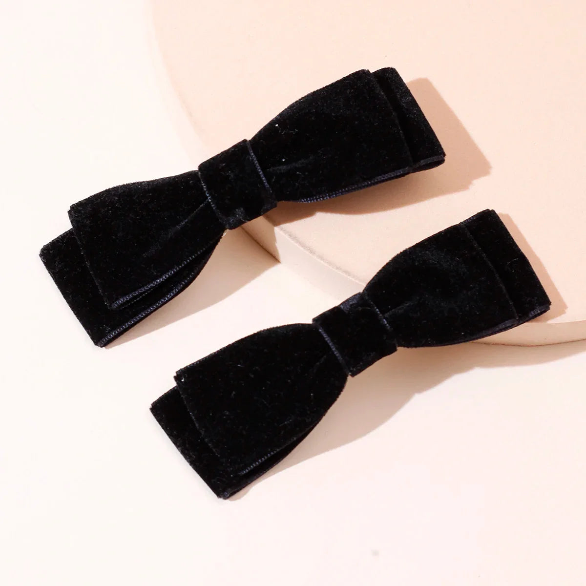Velvet Black Head Bow Headdress - Christmas Hair Accessory