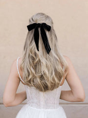 Velvet Bow Knot Ribbon Elastic Christmas Hair Accessory