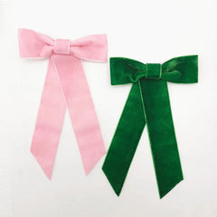 Velvet Ribbon Top Clip - Christmas Hair Accessory for Women