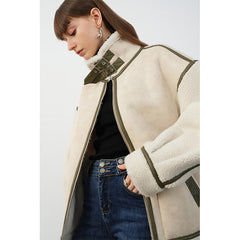 Warm Loose Leather Patchwork Jacket