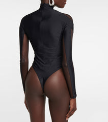 BLACK ILLUSION NECKLINE BODYSUIT