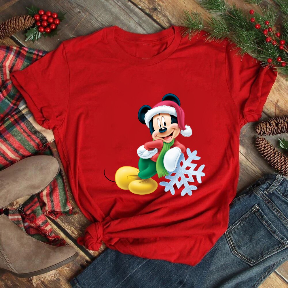 Mickey Freinds Christmas Party Printed T-shirts