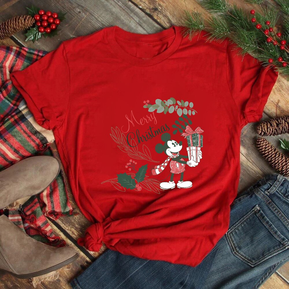 Mickey Freinds Christmas Party Printed T-shirts