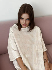 Loose Summer Old Casual Washed Minimalist Short Sleeve Cotton T-shirt