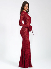 Striped Flare Sleeve Backless Bodycon Club Party Floral Dress