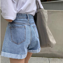 Casual Loose Ladies Fashion Elastic Waist Wide Leg Shorts