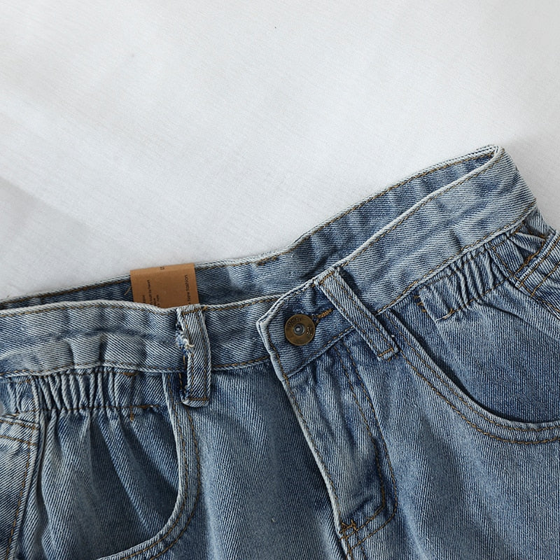 Casual Loose Ladies Fashion Elastic Waist Wide Leg Shorts