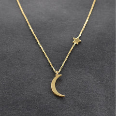New Fashion Kpop Golden Meniscus Clavicle Jewelry Girl Necklake