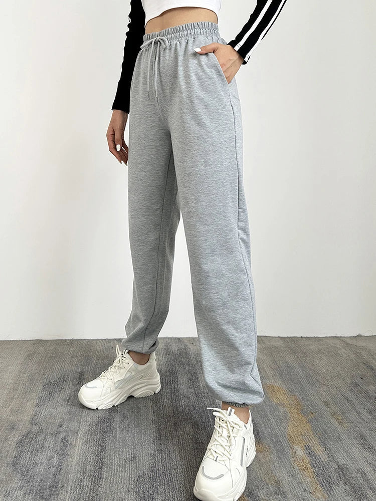 New Gray Sweatpants Baggy  Autumn Oversize Winter Joggers Casual Bottom