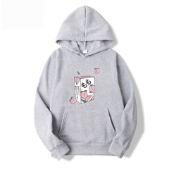 Kawaii Peach Juice Casual Pink Hoodies