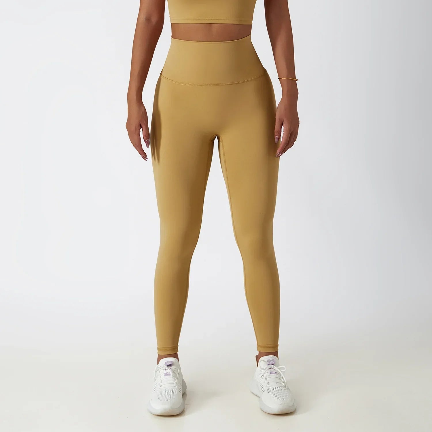 New High Waist Belly Lifting Buttocks Fitness Pants Gym Running Breathable Sports Leggings